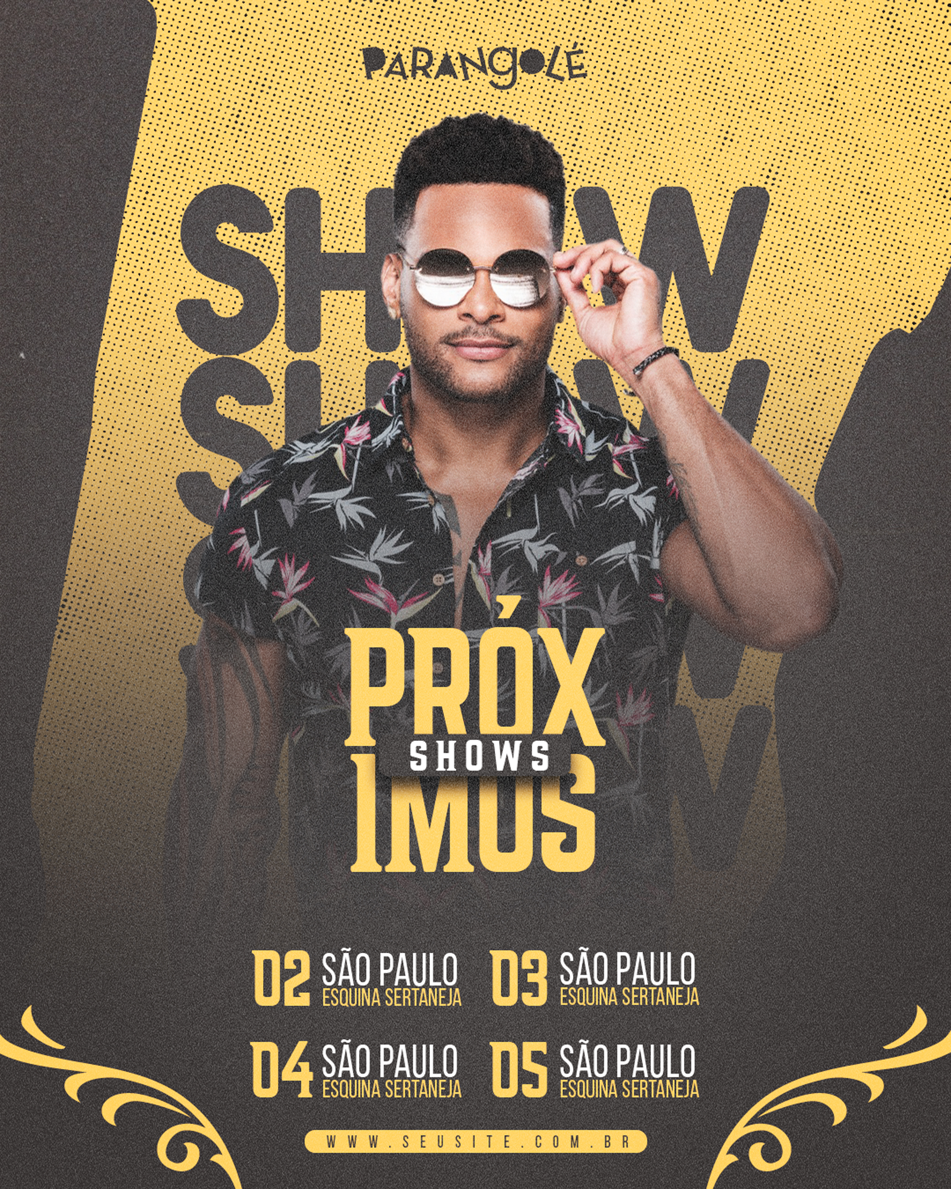 Próximos shows parangolé feed