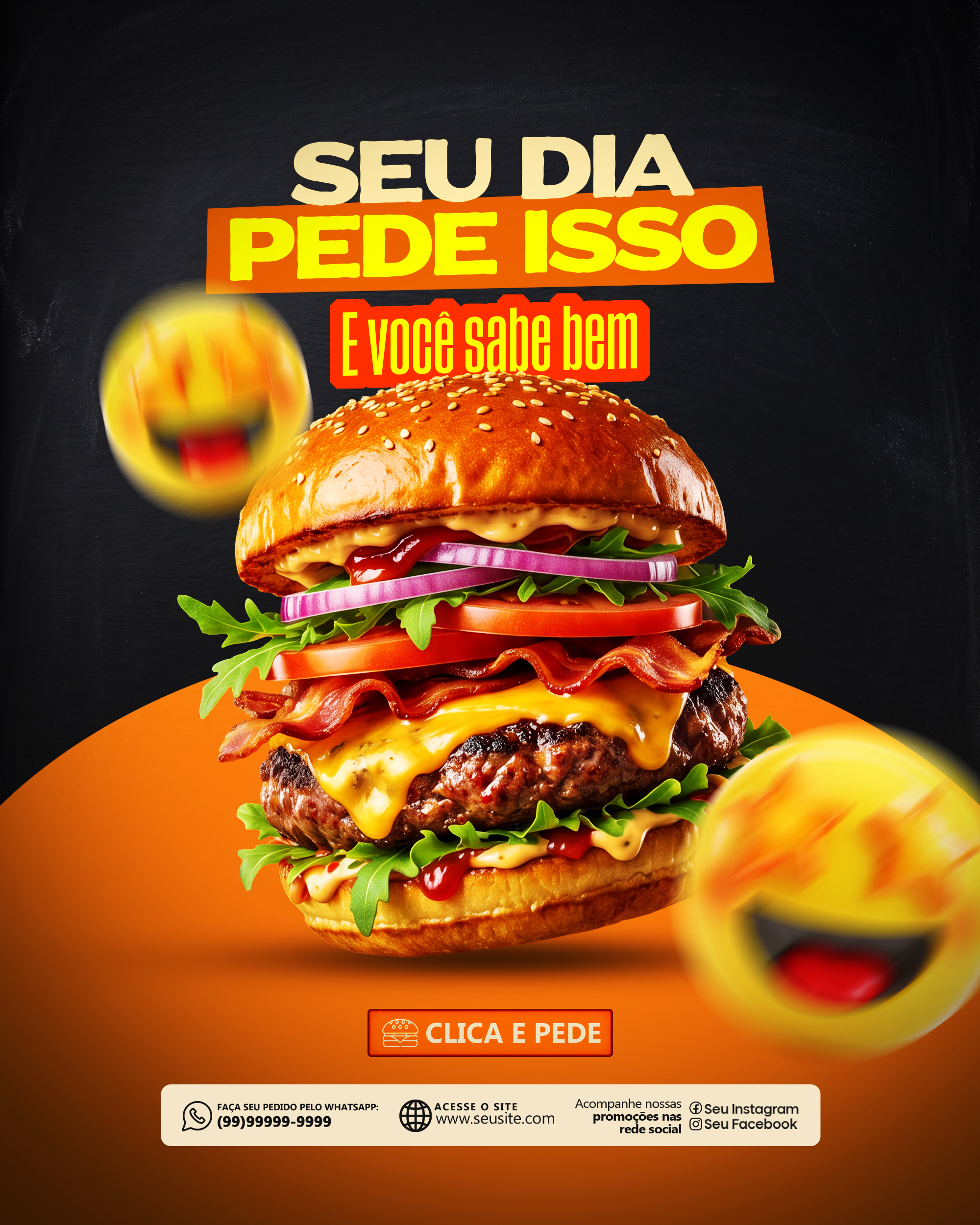 SOCIAL MEDIA HAMBURGERIA PSD EDITVEL
