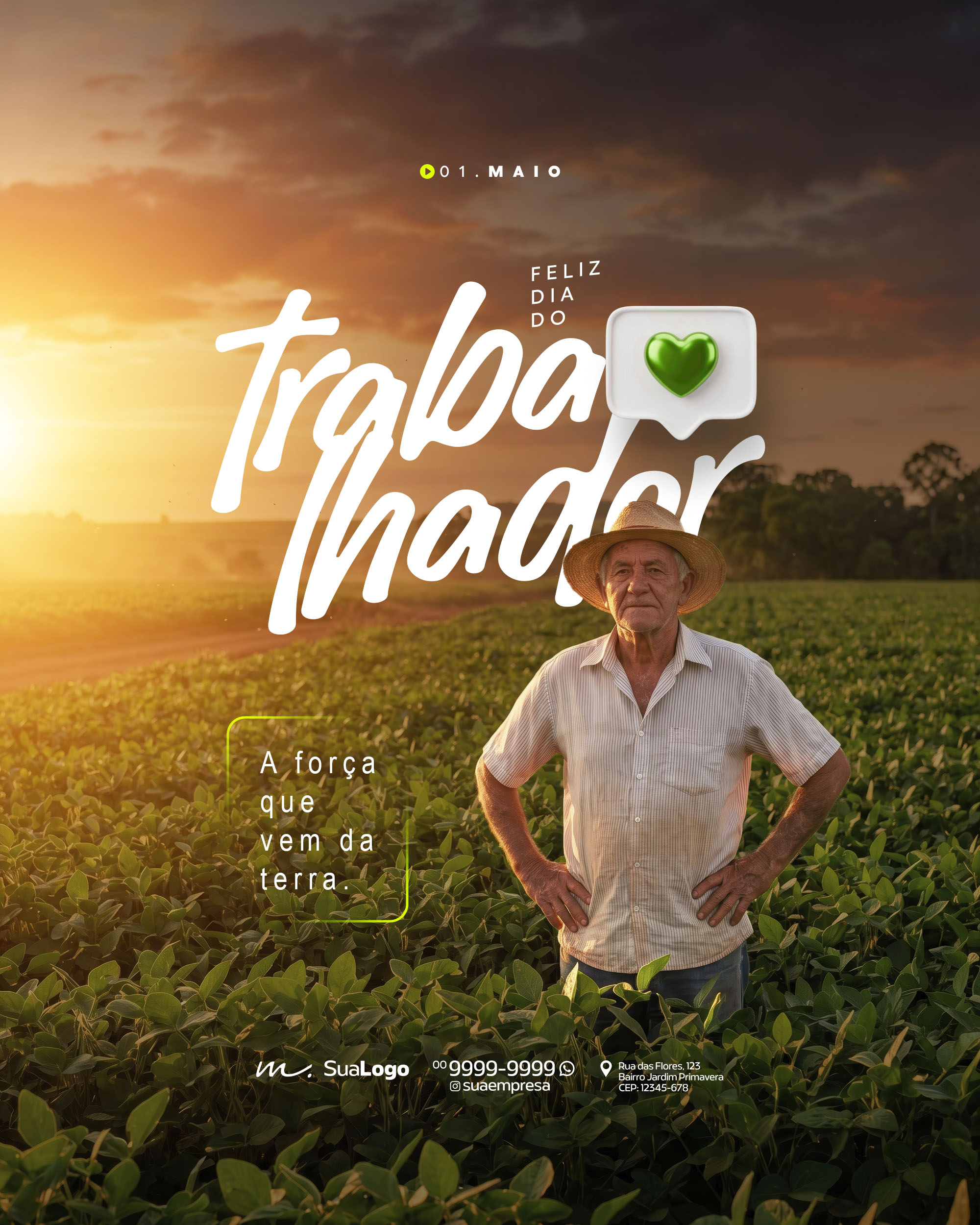 DIA DO TRABALHADOR 01 DE MAIO PROFISSES SOCIAL MEDIA PSD EDITVEL 5