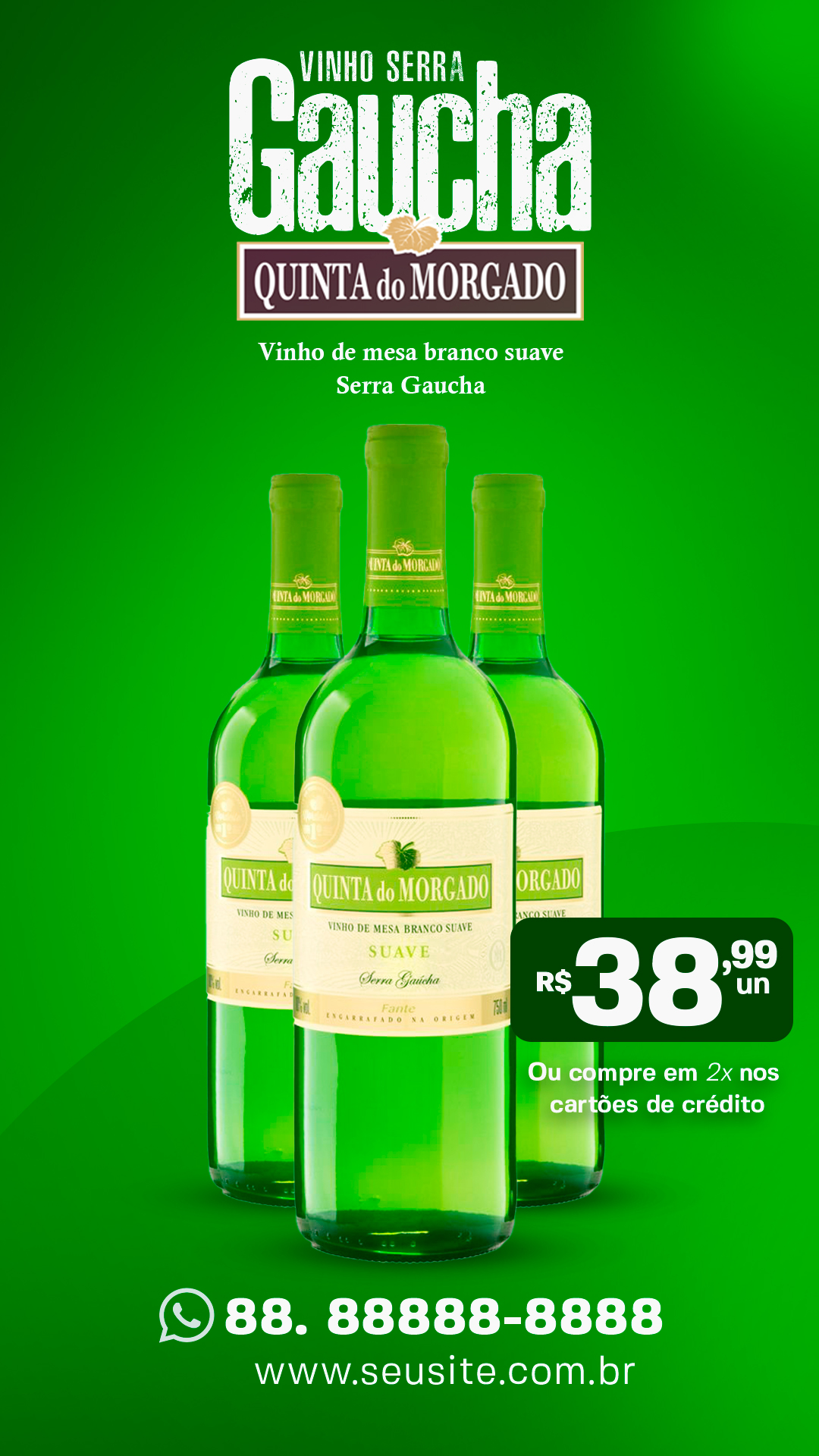 X2H - Story Vinho Serra Gaucha Quinta do Morgado Distribuidora de Bebidas Social Media PSD Editável