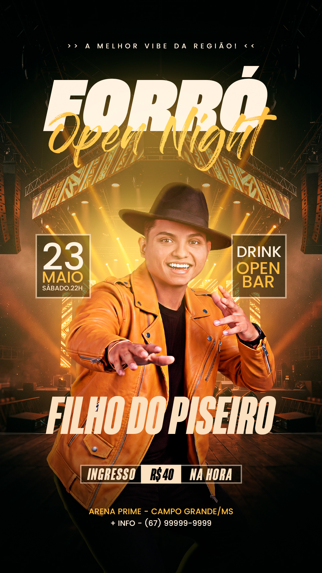 FLYER EVENTO DE SHOWS FORR OPEN NIGHT STORY 186