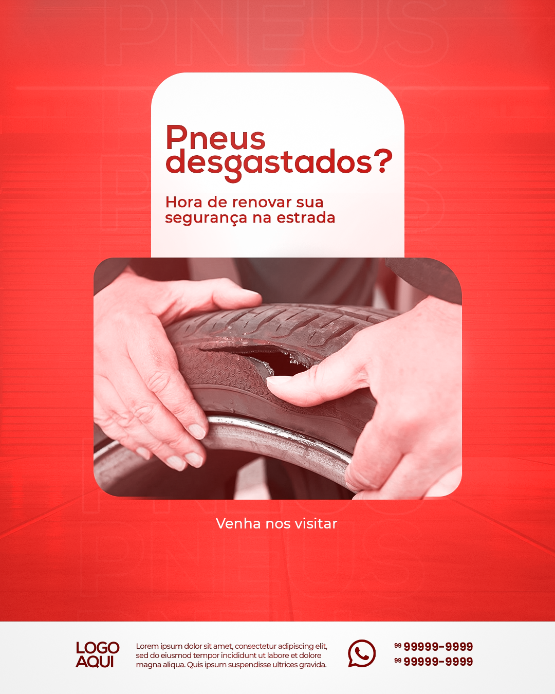 Pneus desgastados