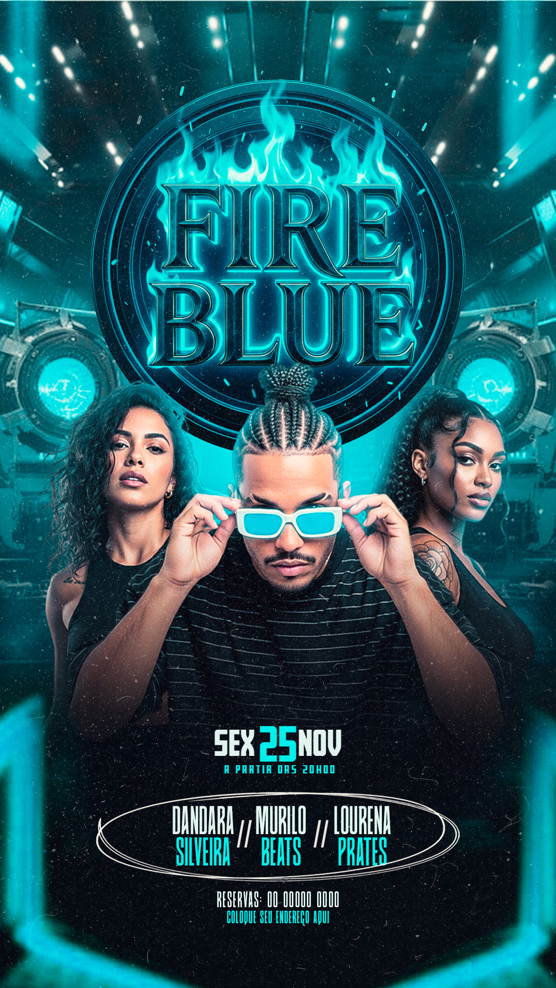 FLYERS PARA EVENTOS FIRE BLUE STORYS