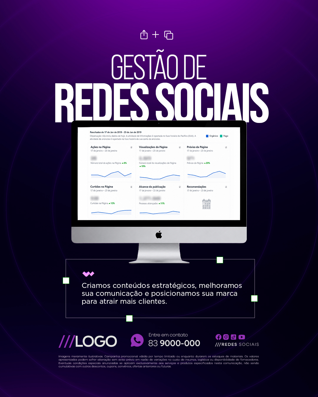 Marketing Digital Gestão de Redes Sociais PSD Editável