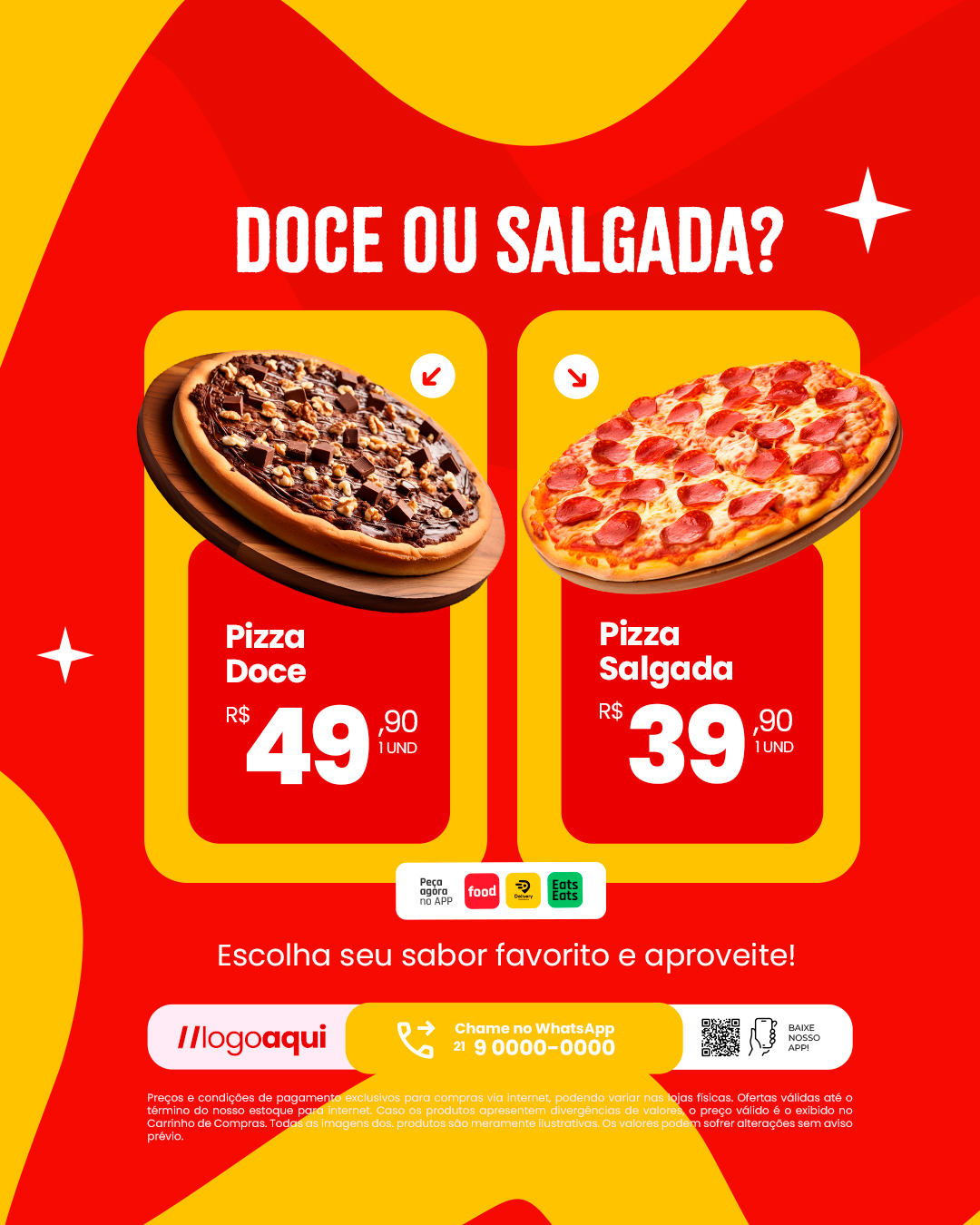 Pizzaria Pizza Doce Ou Salgada PSD Editável