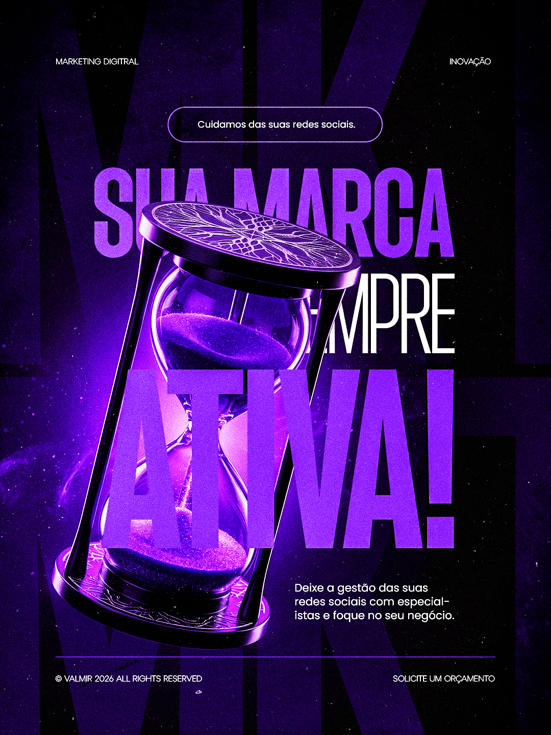 Marketing Digital Sua Marca Sempre Ativa PSD Editável
