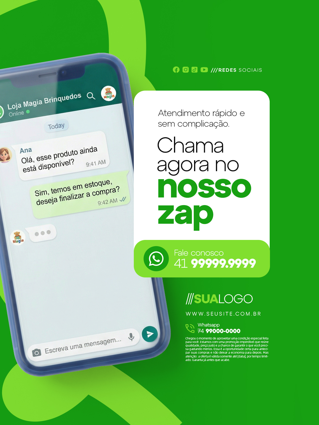 Chama Agora No Nosso Zap Atendimento Rápido PSD Editável (2)