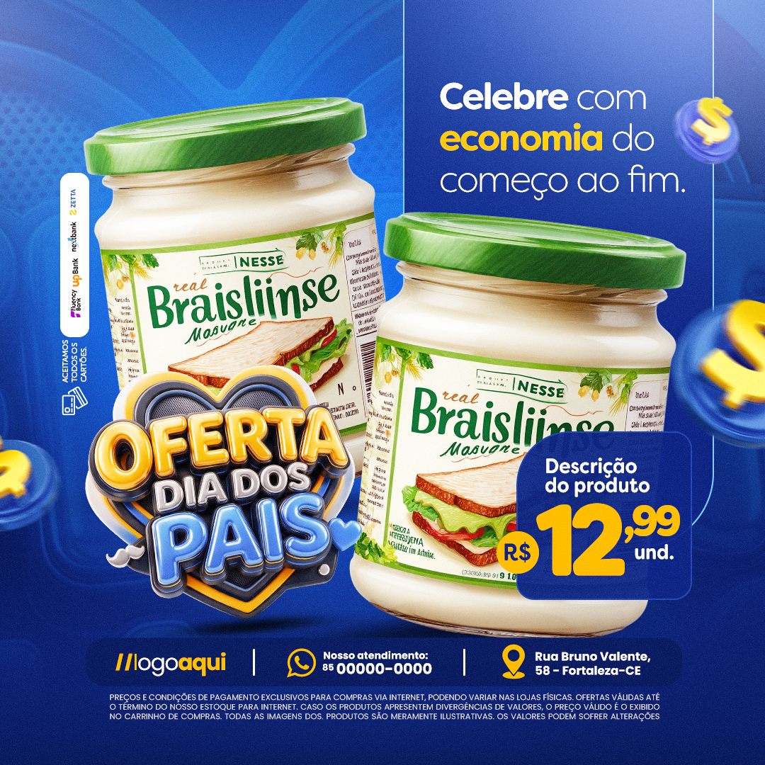 Ofertas Dia Dos Pais Celebre Com Economia PSD Editável