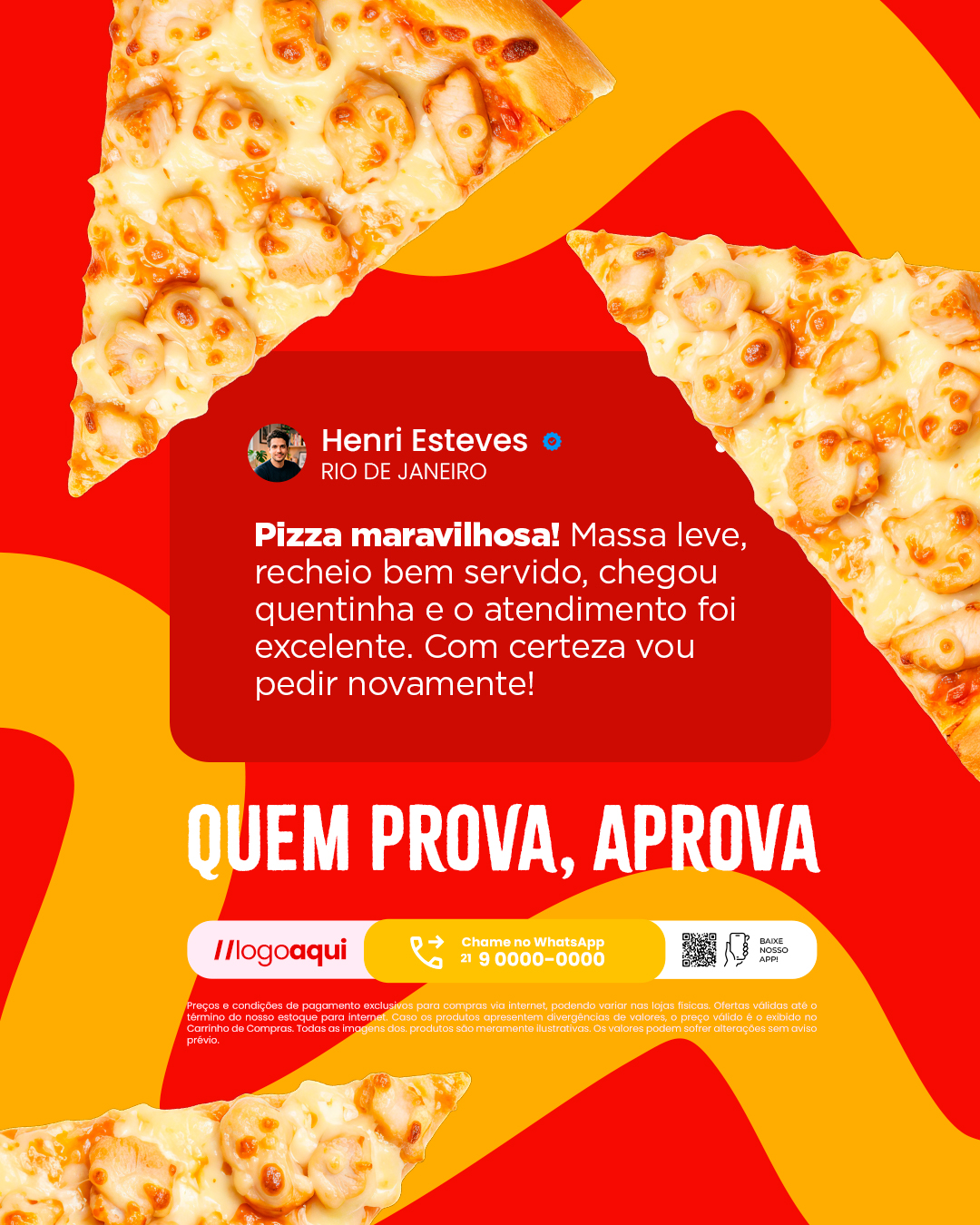 Pizzaria Quem Prova Aprova PSD Editável