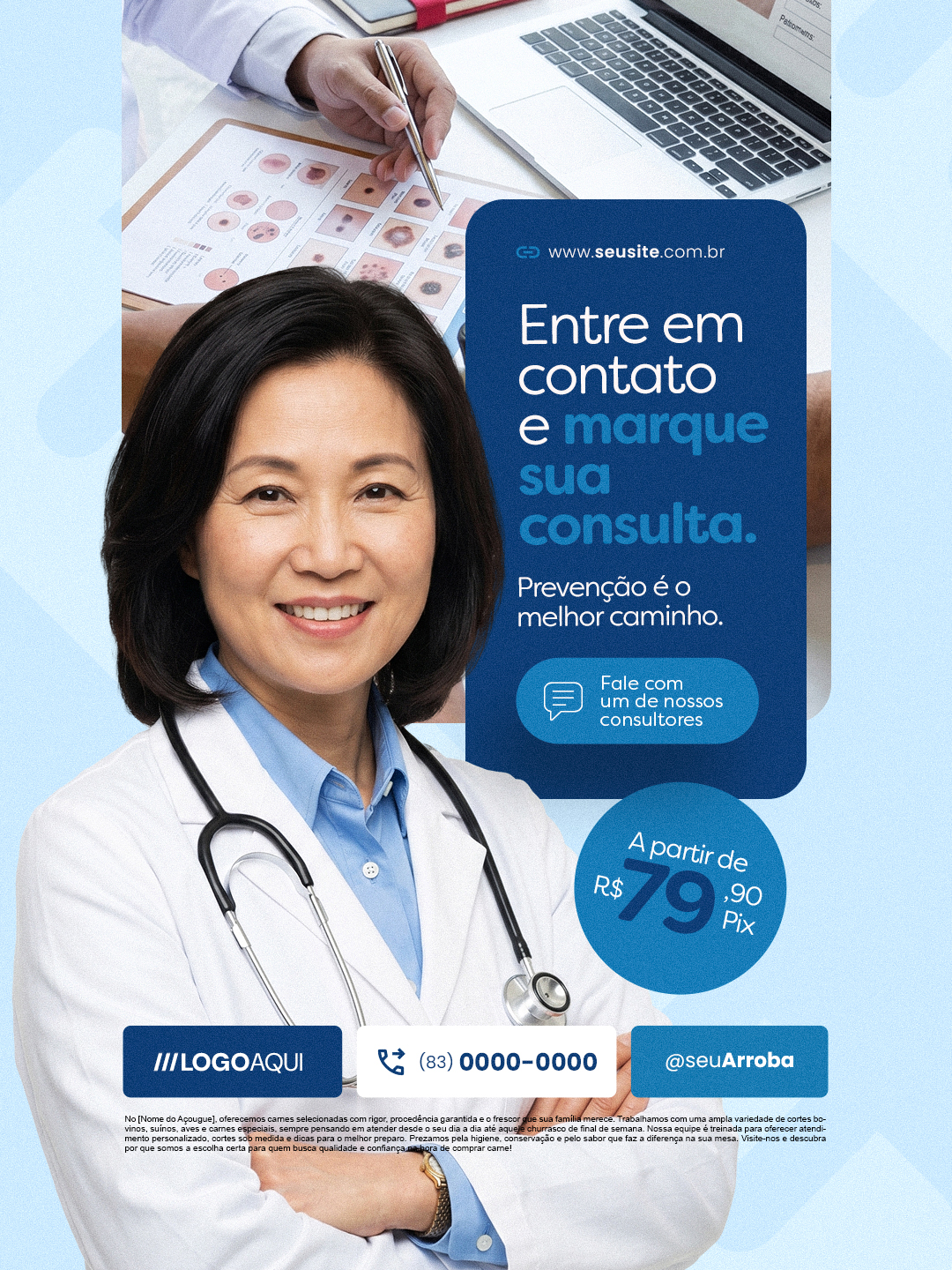 Consultório Médico Entre Em Contato e Marque Sua Consulta PSD Editável