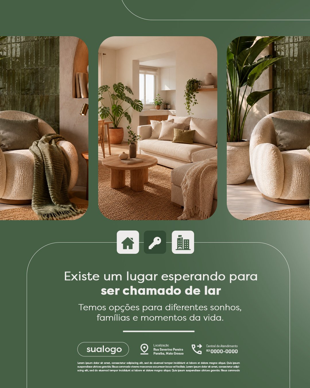 Imobiliária Existe Um Lugar Esperando Para Ser Chamado de Lar PSD Editável
