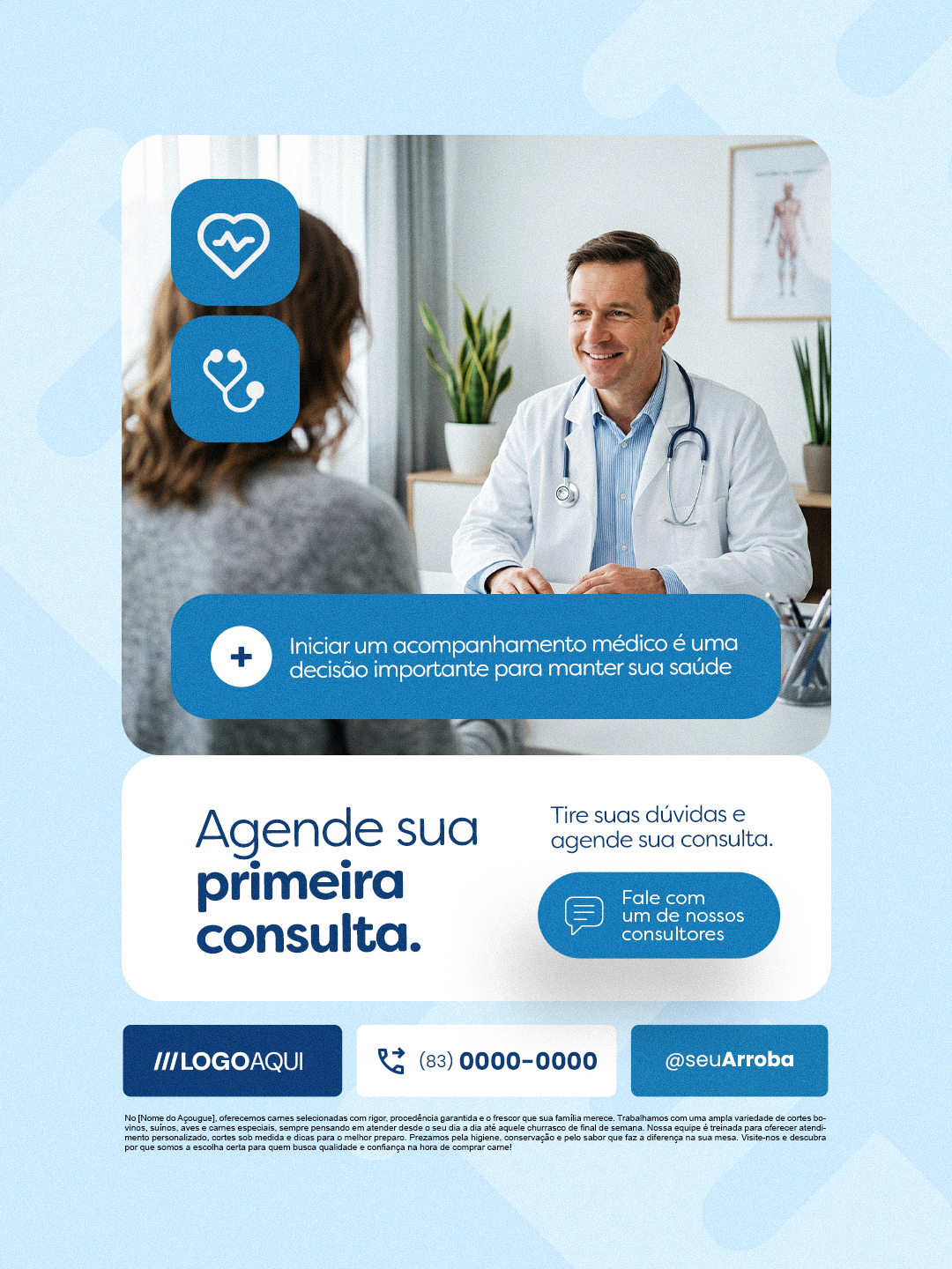 Consultório Médico Agende Sua Primeira Consulta PSD Editável