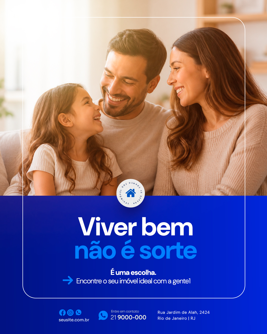 Imobiliária Viver Bem Não é Sorte PSD Editável