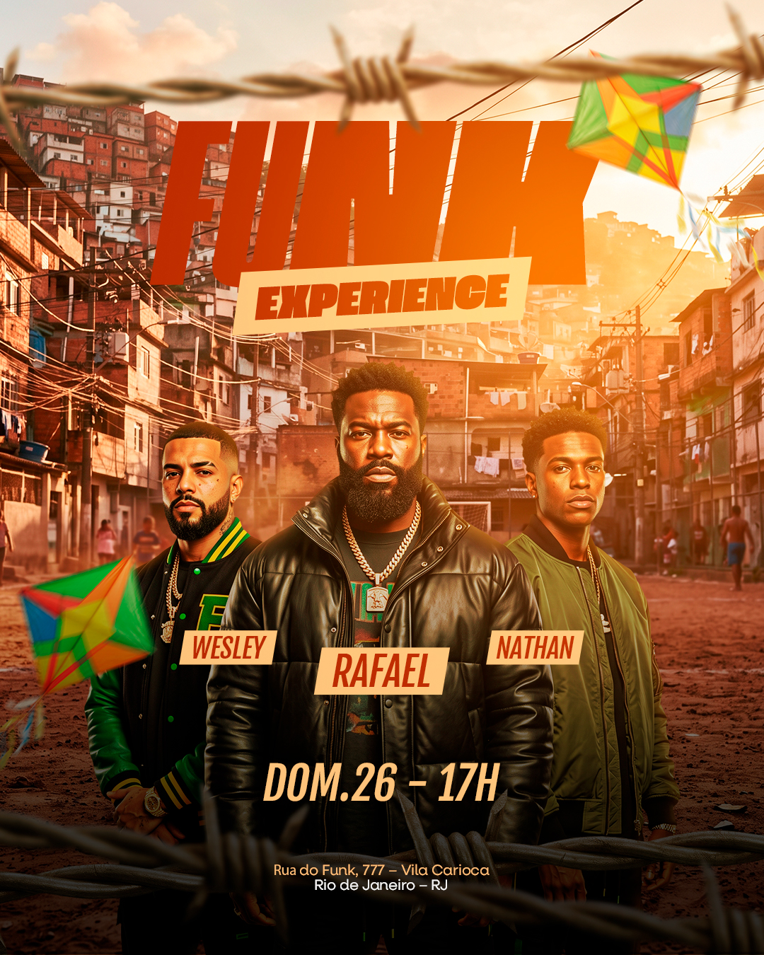 FLYER EVENTO DE SHOWS FUNK EXPERIENCE FEED 248