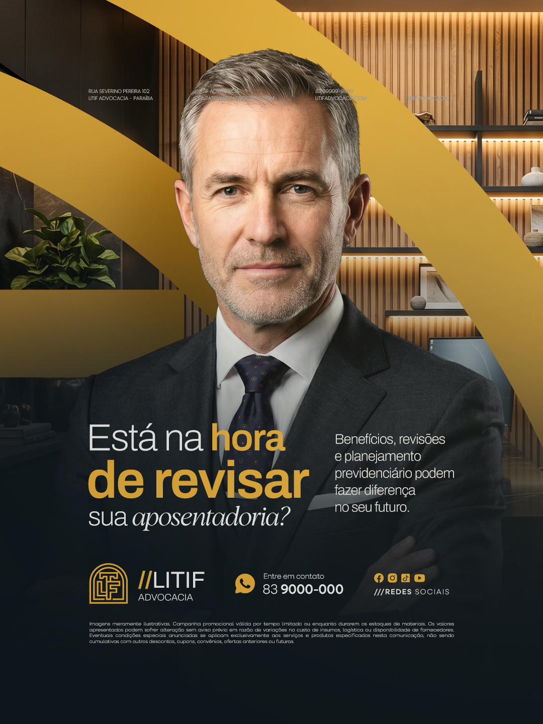 Advocacia Está Na Hora de Revisa Sua Aposentadoria PSD Editável