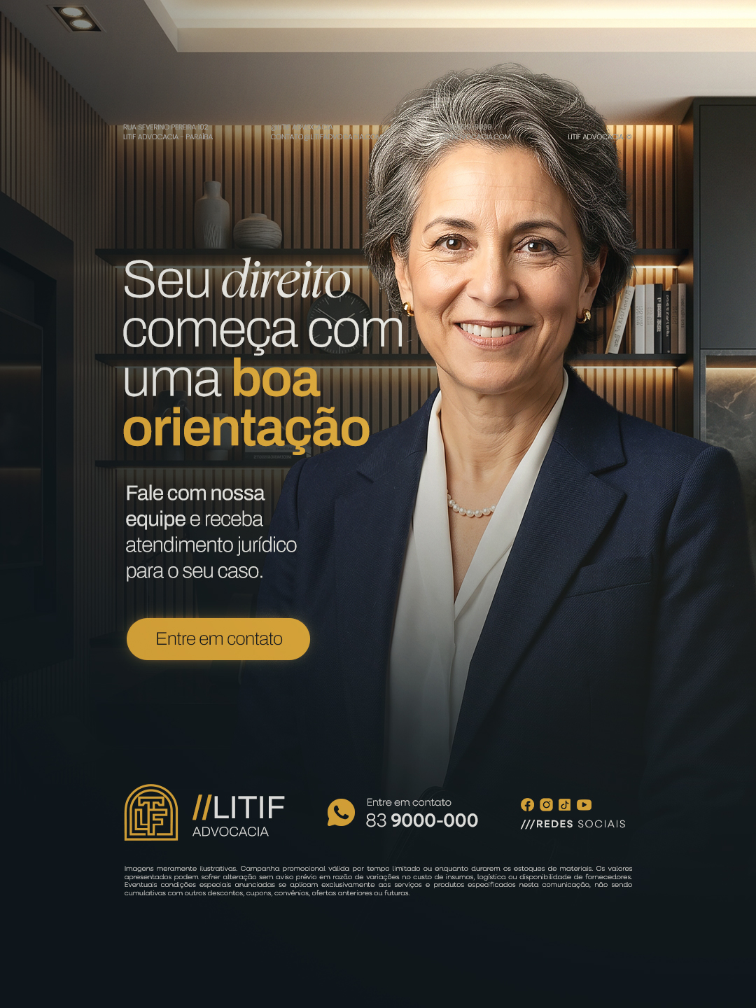 Advocacia Seu direito Começa Com Uma Boa Orientação PSD Editável