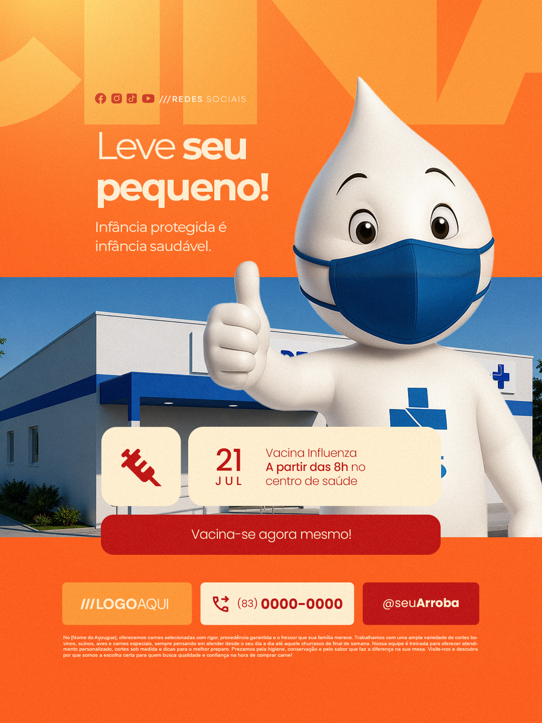 Semana da Vacinação Leve seu Pequeno PSD Editável