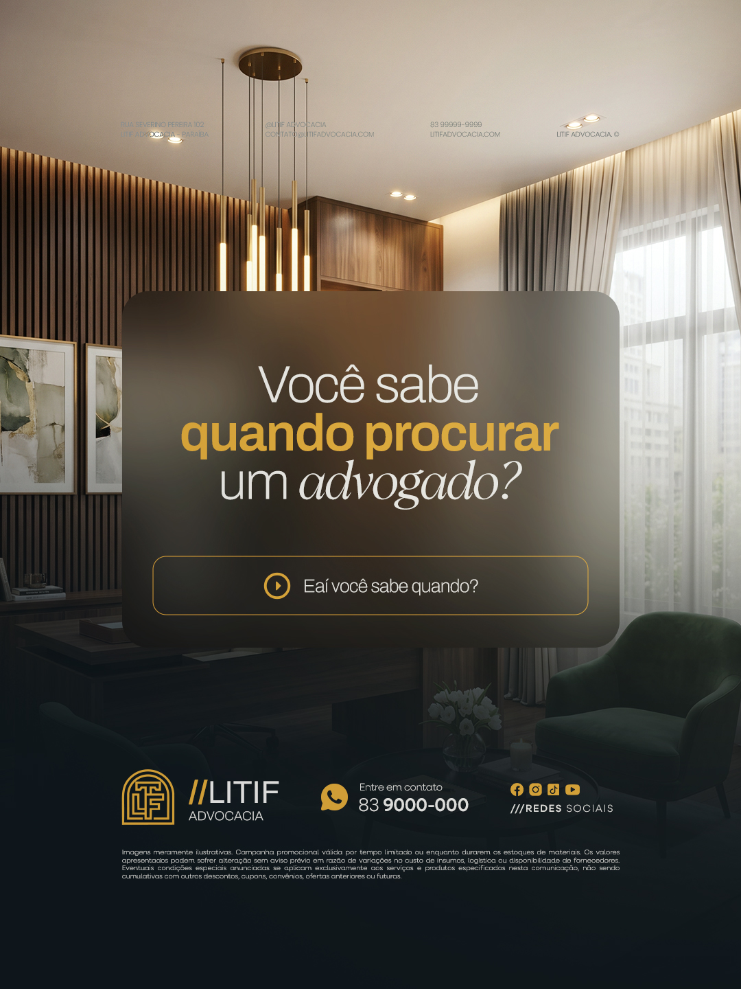 Advocacia Você Sabe Quando Procurar um Advogado PSD Editável
