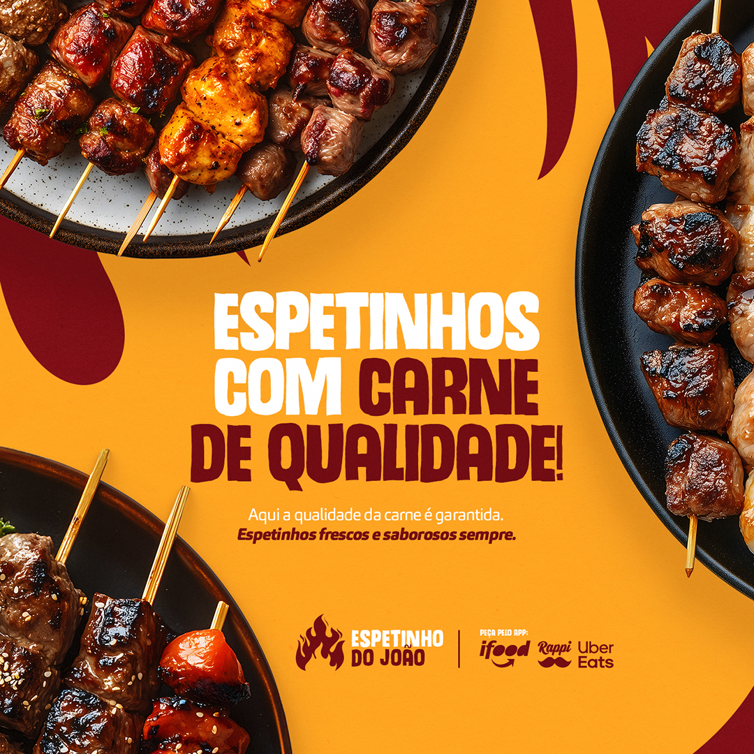 Espetinhos com Carne de Qualidade Social Media PSD Editável