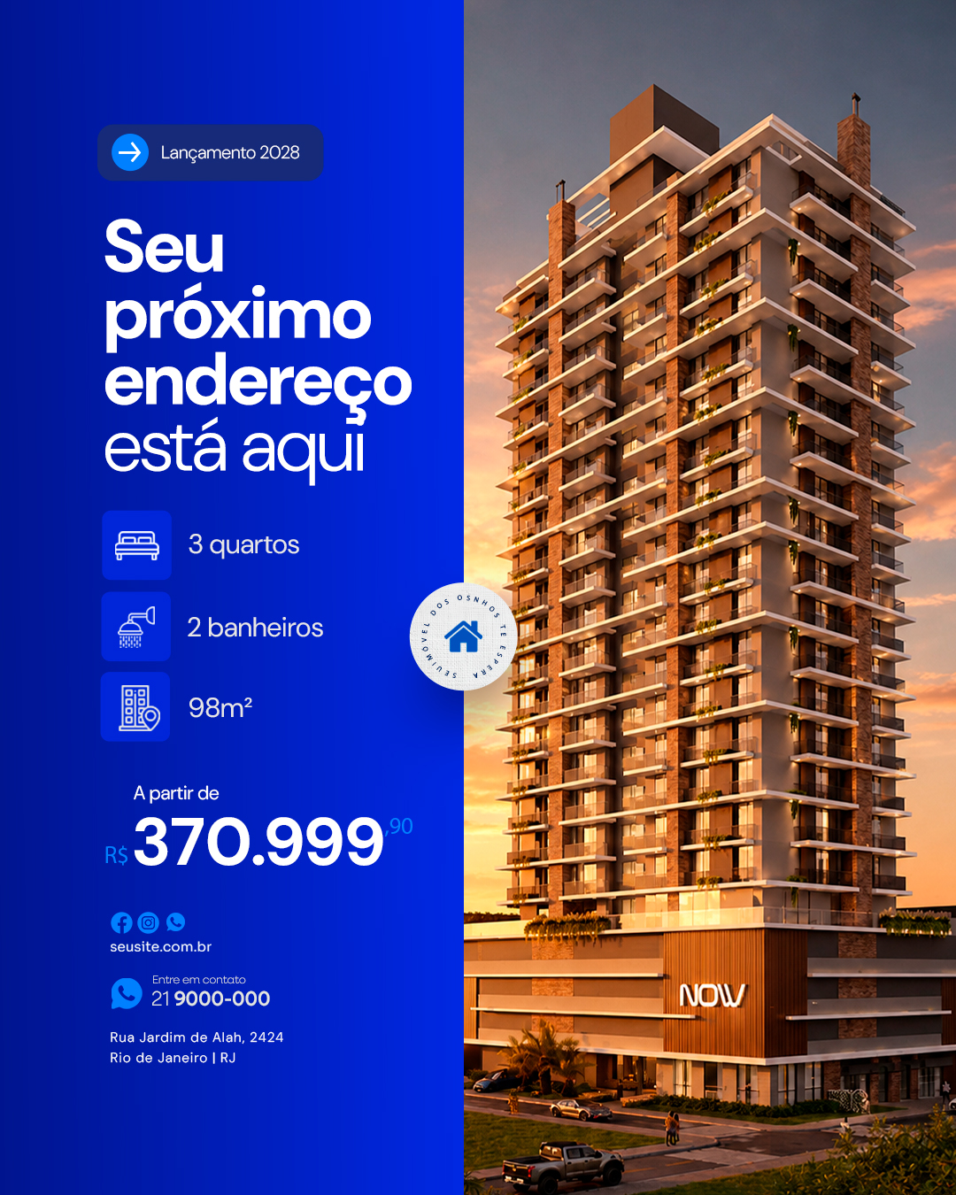 Imobiliária Lançamento Seu Próximo Endereço Está Aqui PSD Editável