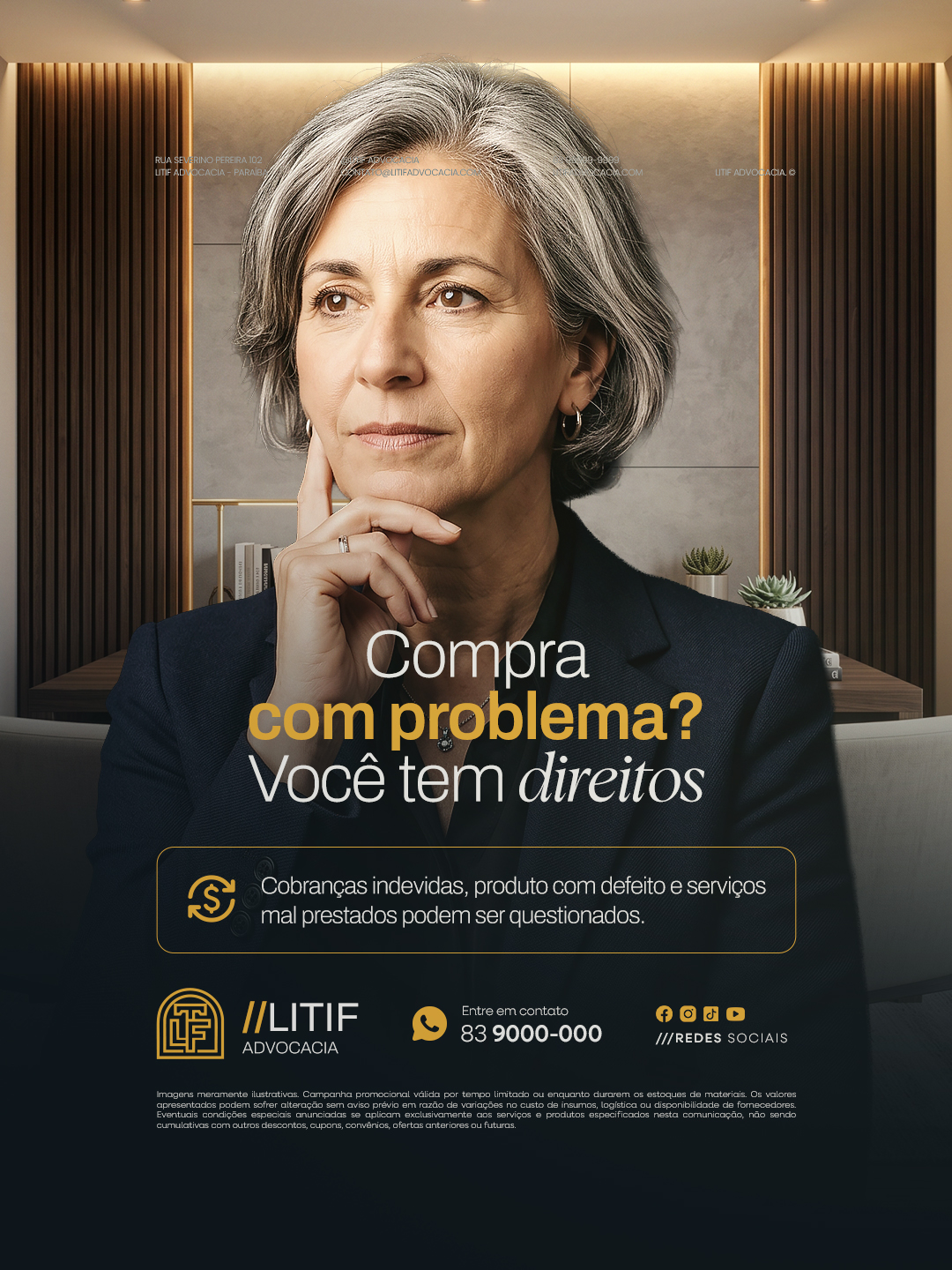 Advocacia Compra com Problema Você Tem Direitos PSD Editável