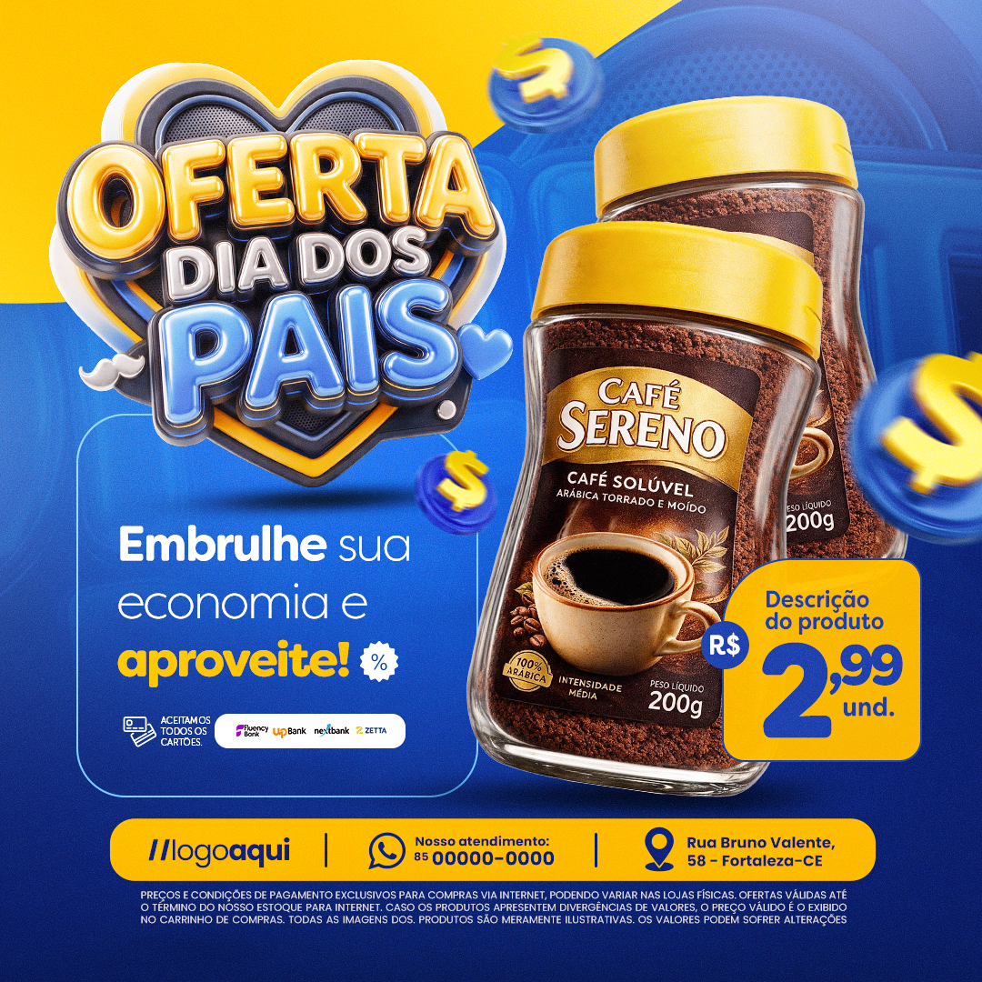 Ofertas Dia Dos Pais Embrulhe Sua Economia e Aproveite PSD Editável