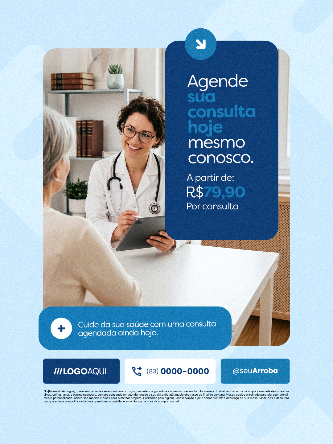 Consultório Médico Agende Sua Consulta Hoje Mesmo PSD Editável