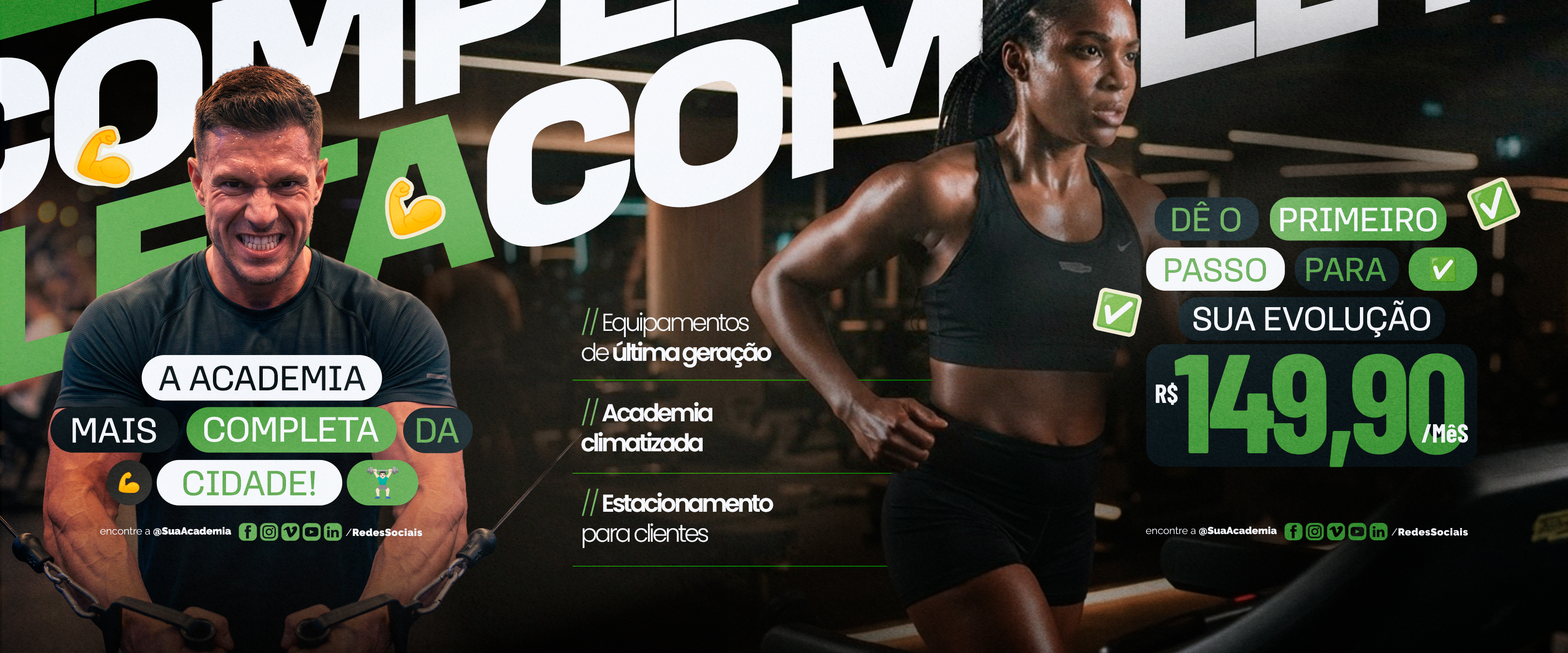 Academia Completa da Cidade Carrossel PSD Editável